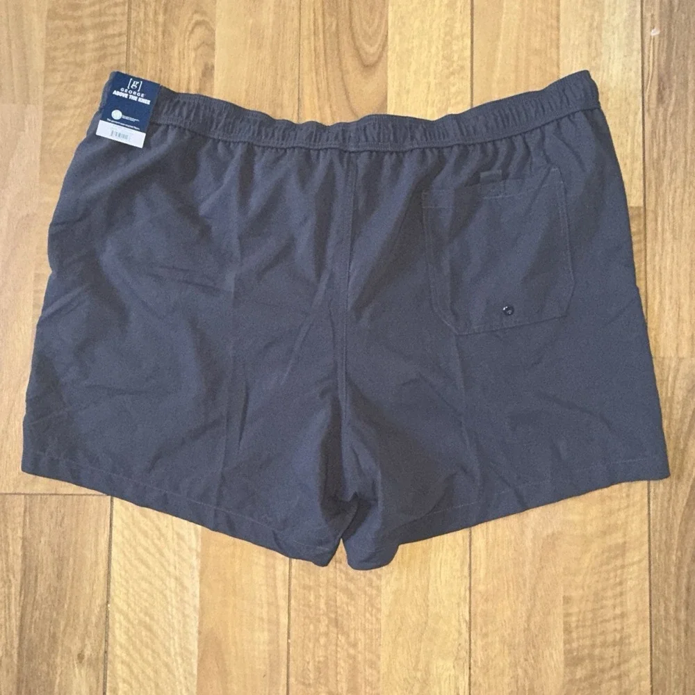 Men's George Charcoal Swim Trunks Shorts w/ Drawstring Gray Size 3XL (48-50)